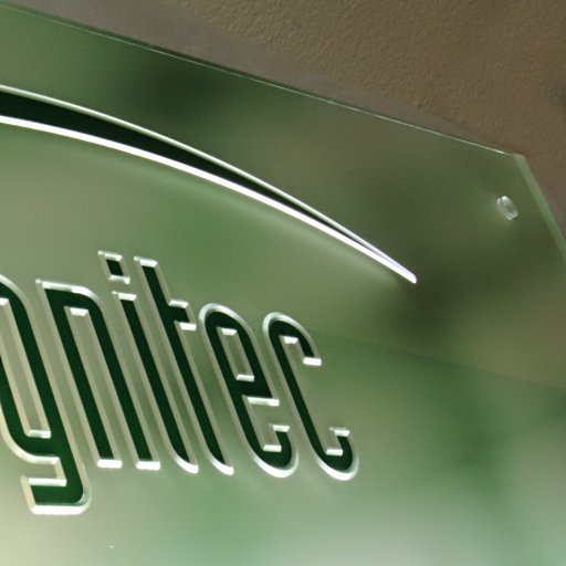 Logo in Acryl, mit Kanteneinstreuung und Lichtauskopplung